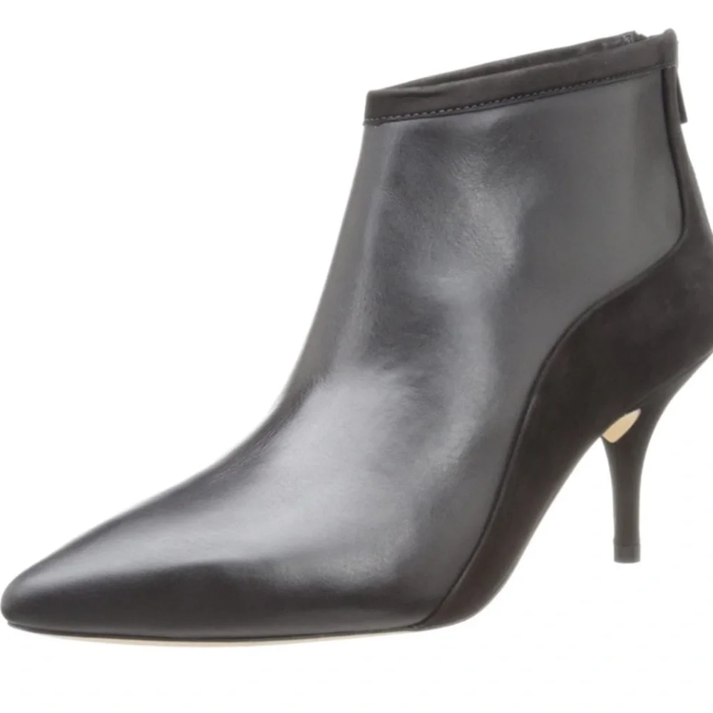 Loeffler Randall Reese Black Suede /Leather Ankle‎ Boot Size 8